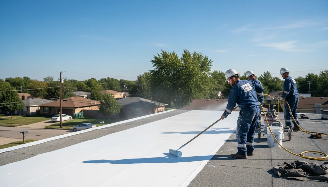 Commercial roof coating in Sterling City, TX near me